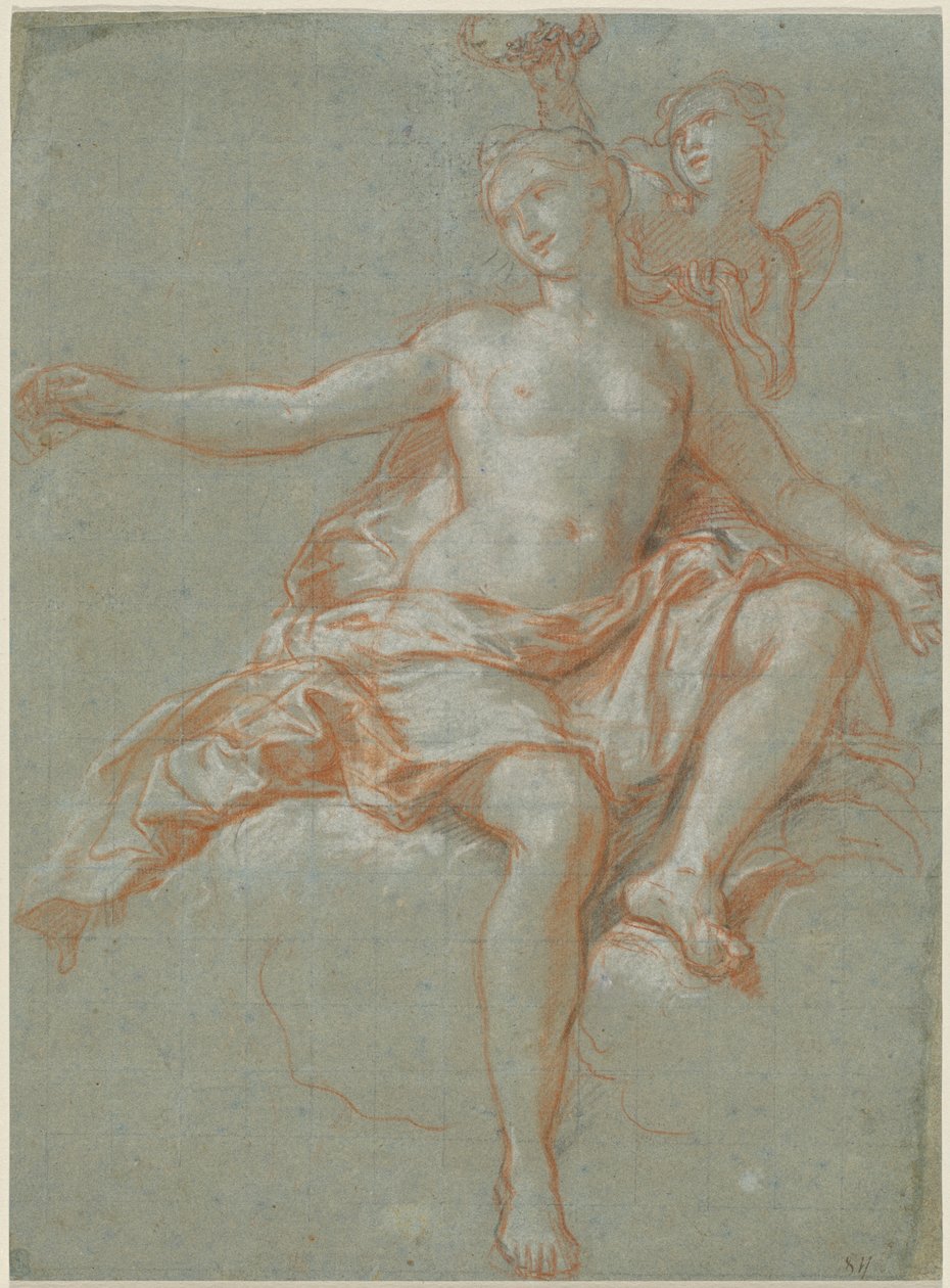 Cupido Roubando a Coroa Floral de Vênus de Antoine Coypel