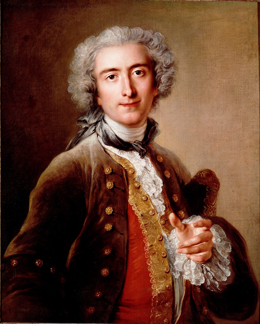 Retrato de Philippe Coypel, irmão do artista Pinturas de Charles Antoine Coypel (1696-1752) 1732 Dim. 75x61 cm Paris, musee du Louvre de Antoine Coypel