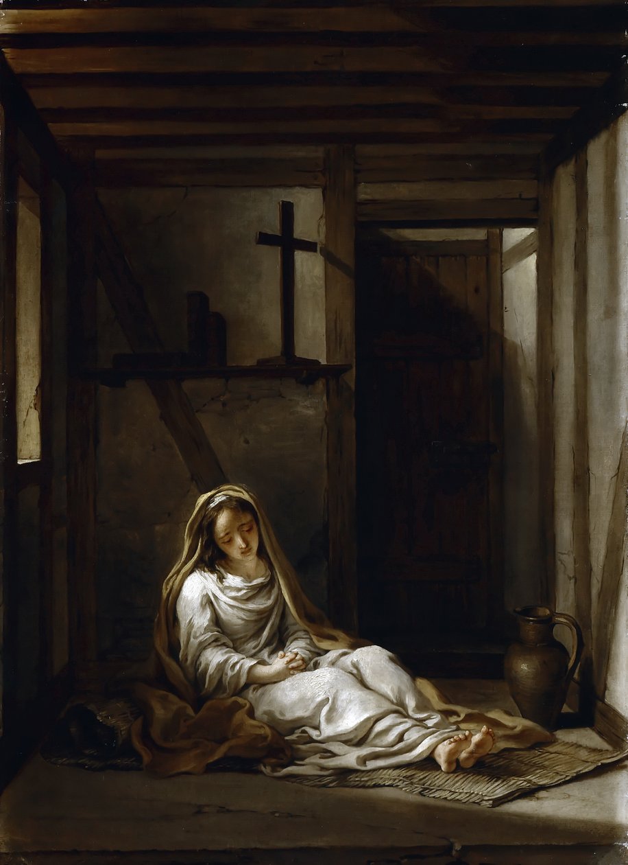Saint Thaïs em sua cela de Antoine Coypel