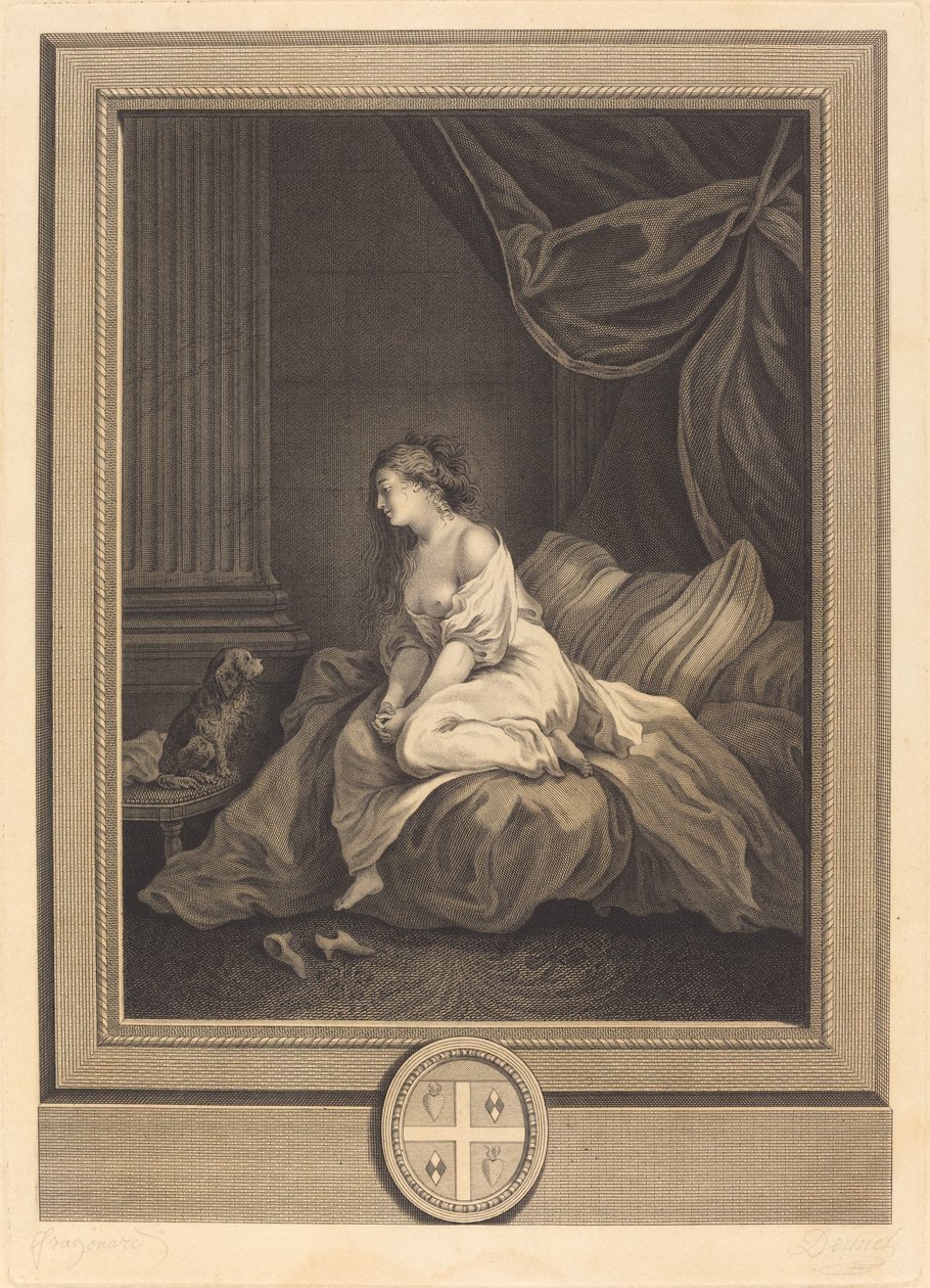 Se ele fosse tão fiel a mim de Antoine Francois Dennel after Jean Honoré Fragonard