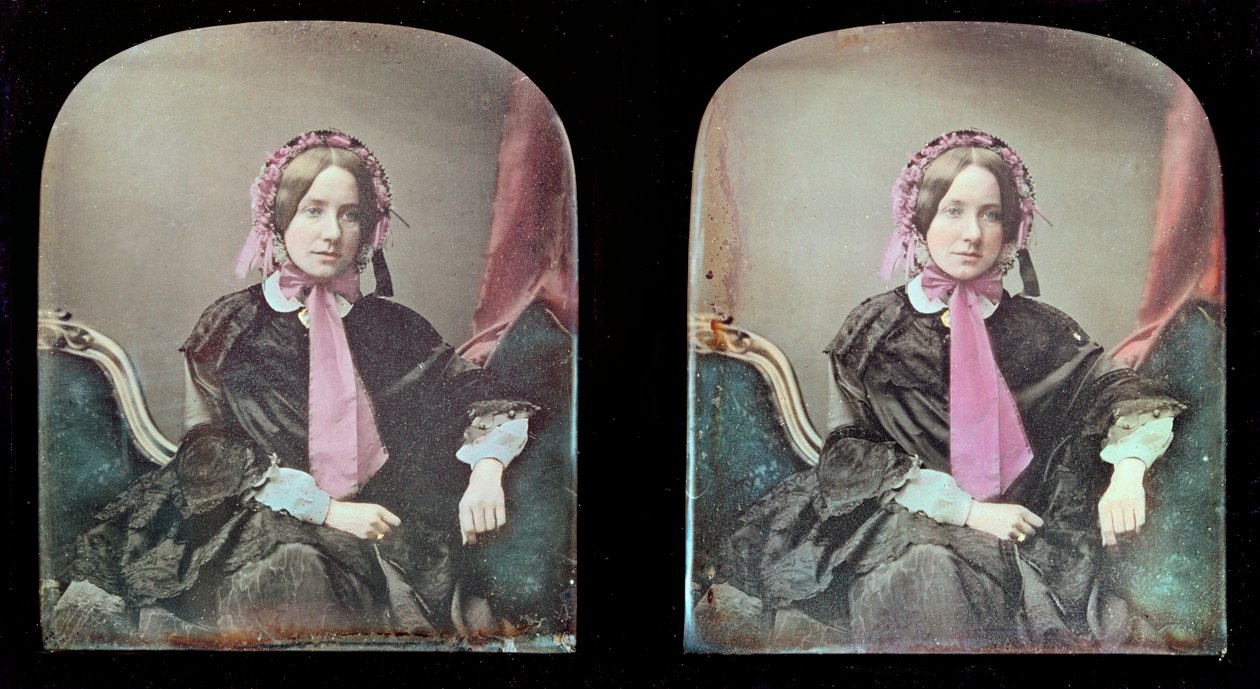 Retrato, de, um, mulher, (daguerreotype) de Antoine Francois Jean Claudet