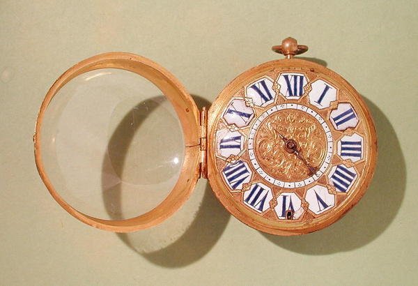 Assista, c.1685 (latão dourado e esmalte) de Antoine Gaudron