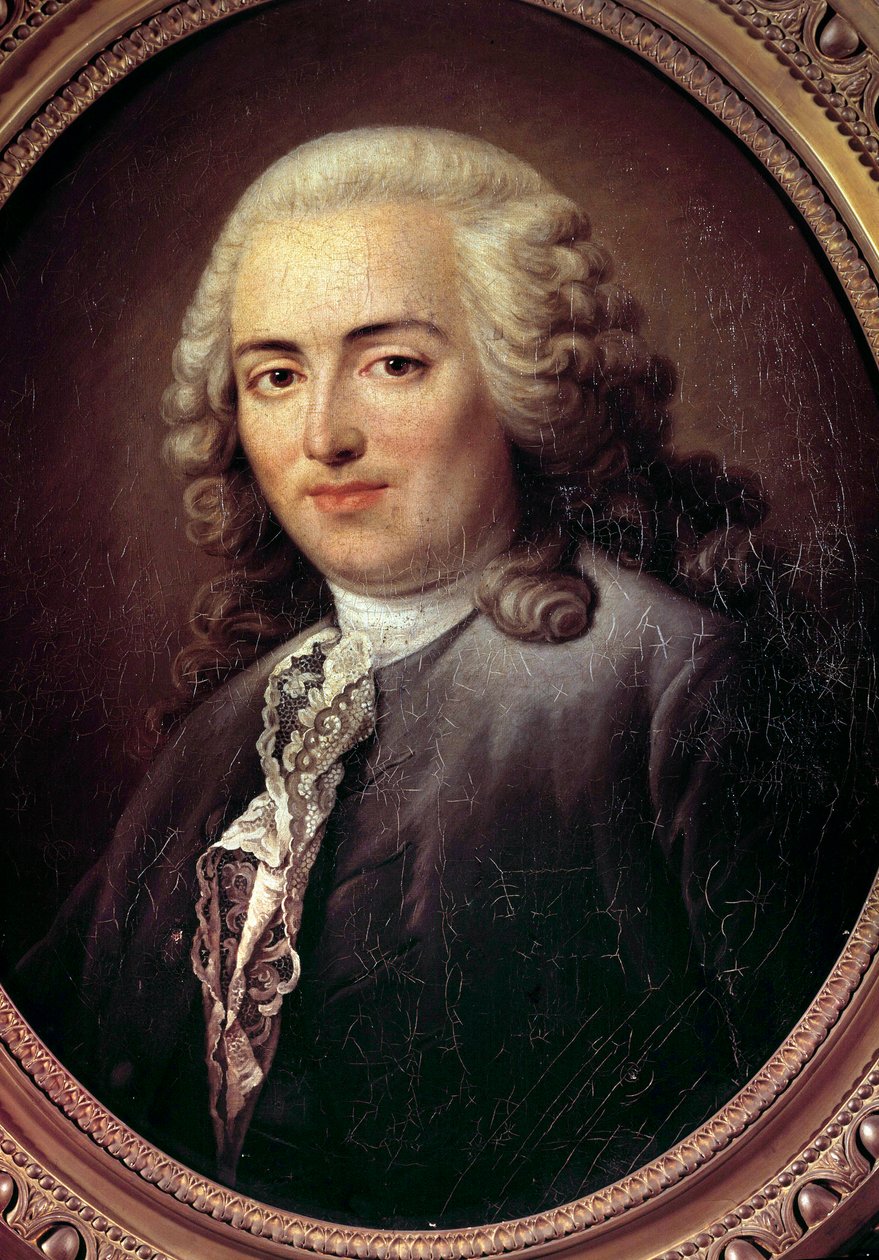 Retrato de Anne Robert Jacques Turgot (1727-1781) Ministro Pintura de Antoine Graincourt (1748-1823) Século XVIII Sol. 0,54x0,64m de Antoine Graincourt