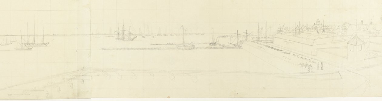 Vista da enseada de Vlissingen de Antoine Ignace Melling