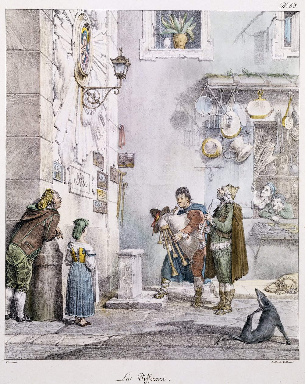 Os flautistas, de Antoine-Jean-Baptiste Thomas (1791-1833). Século XIX. de Antoine Jean Baptiste Thomas