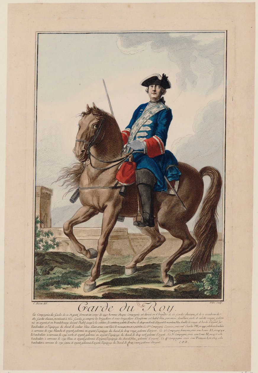 Rei da Guarda-Costas do Rei, 1756. de Antoine Jean De Fehrt