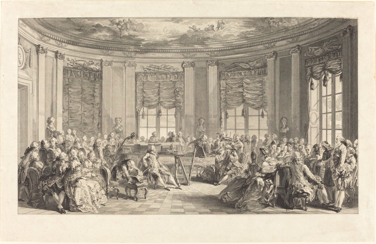 Le concerto de Antoine Jean Duclos after Augustin de Saint Aubin