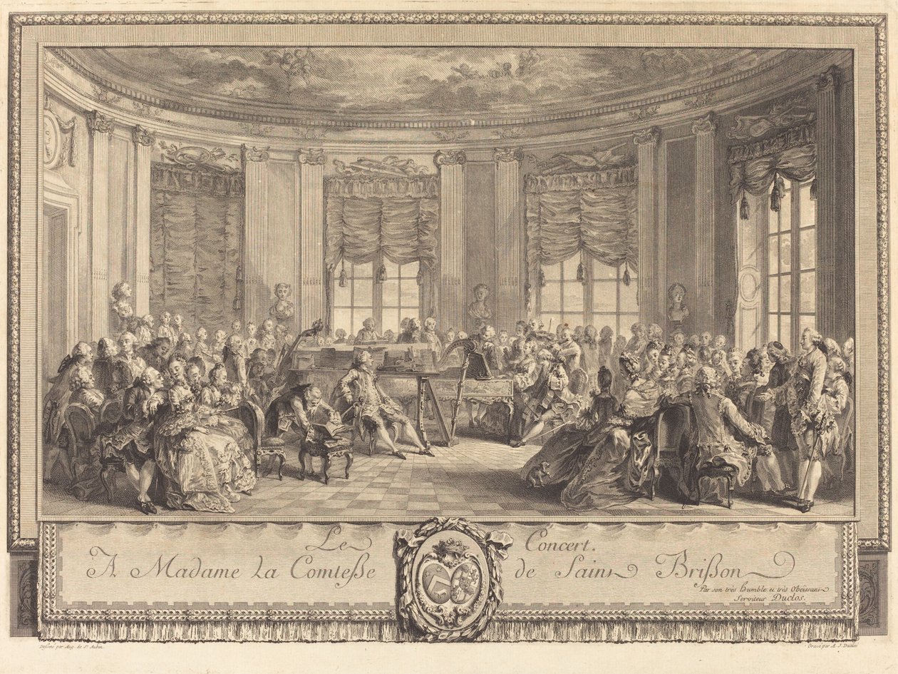 Le concerto de Antoine Jean Duclos after Augustin de Saint Aubin