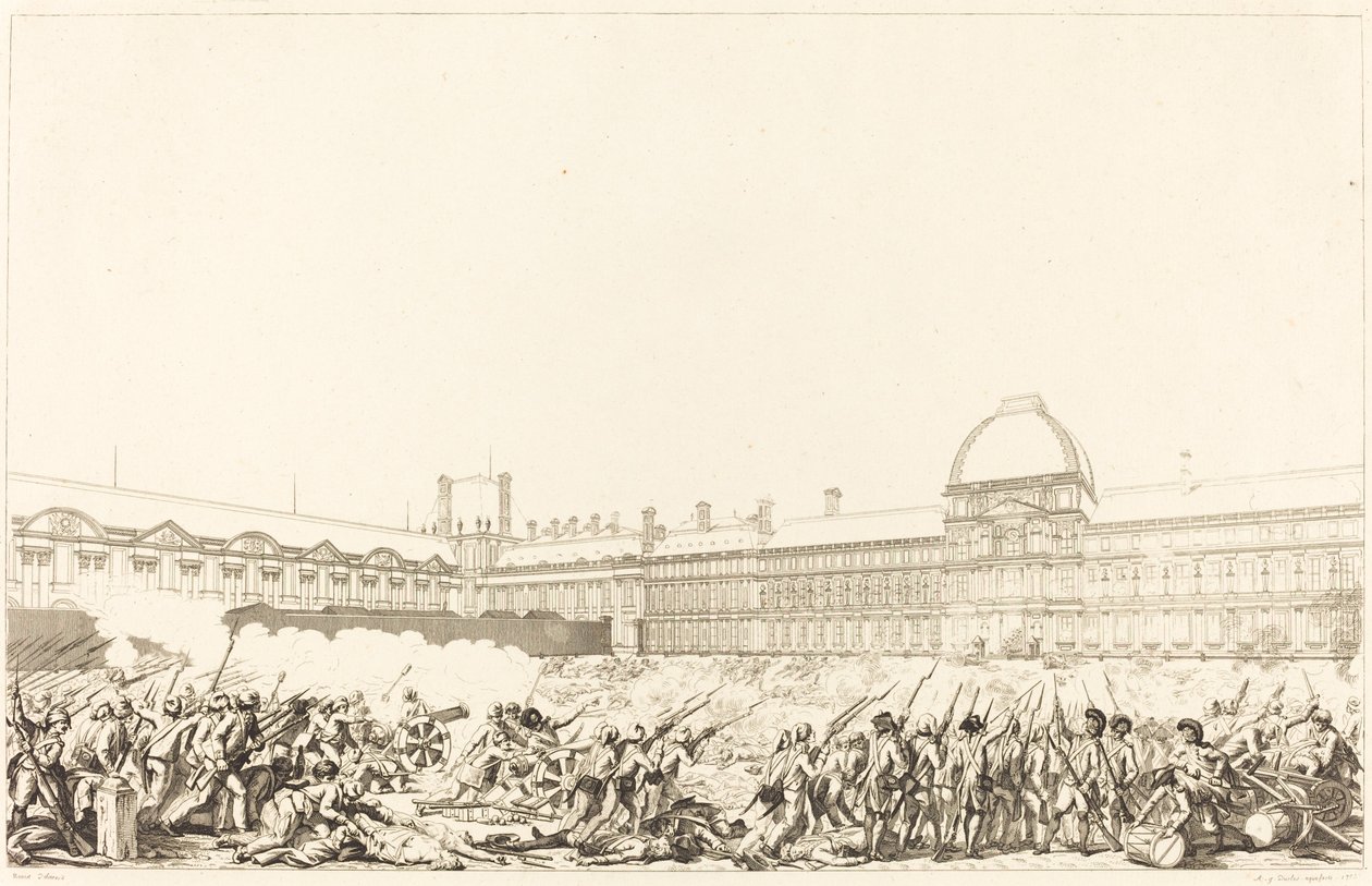 O dia de 10 de agosto de 1792 de Antoine Jean Duclos after Charles Monnet