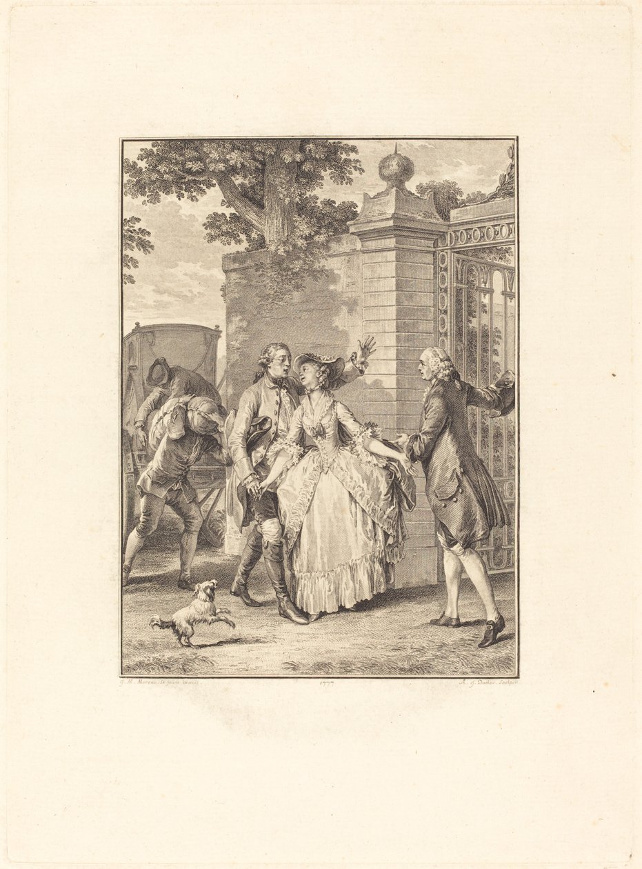 A confiança de belas almas de Antoine Jean Duclos after Jean Michel Moreau