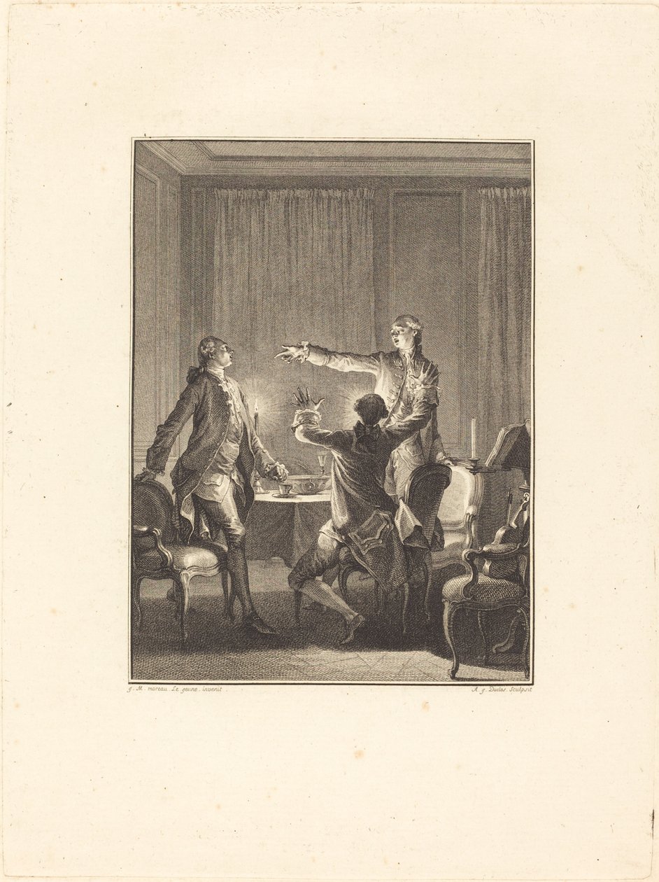 A provocação de Antoine Jean Duclos after Jean Michel Moreau