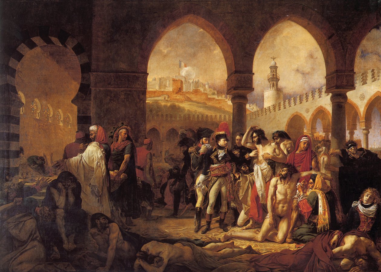  Bonaparte Visitando a Pesthouse em Jaffa de Antoine Jean Gros