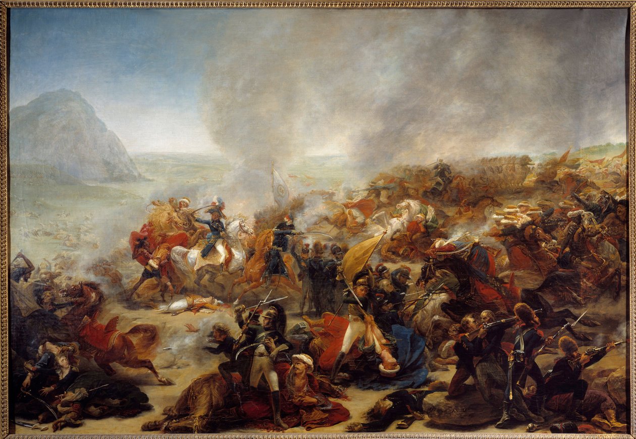 Campanha (Expedição) do Egito (1798-1801): "A Batalha de Nazaré em 08/04/1799" Esta batalha viu a vitória do General Jean Andoche Junot (Jean-Andoche) (1771-1813). Pintura de Antoine Jean Gros (1771-1835) 1801 Sol. 1,35x1,95 m Nantes, Musee des B de Antoine Jean Gros