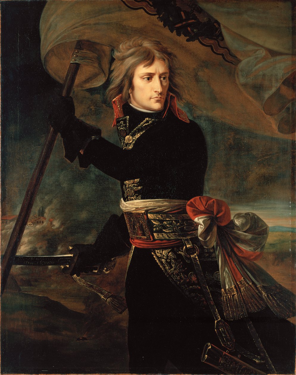 Napoleão Bonaparte na ponte em Arcole de Antoine Jean Gros