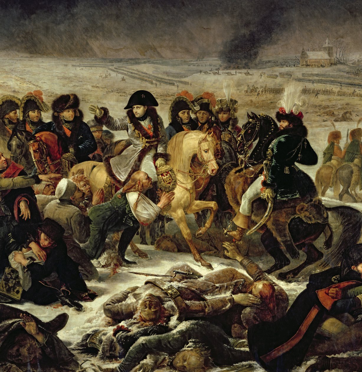 Napoleão no Campo de Batalha de Eylau, 9 de fevereiro de 1807, 1808 (detalhe de 18910) de Antoine Jean Gros