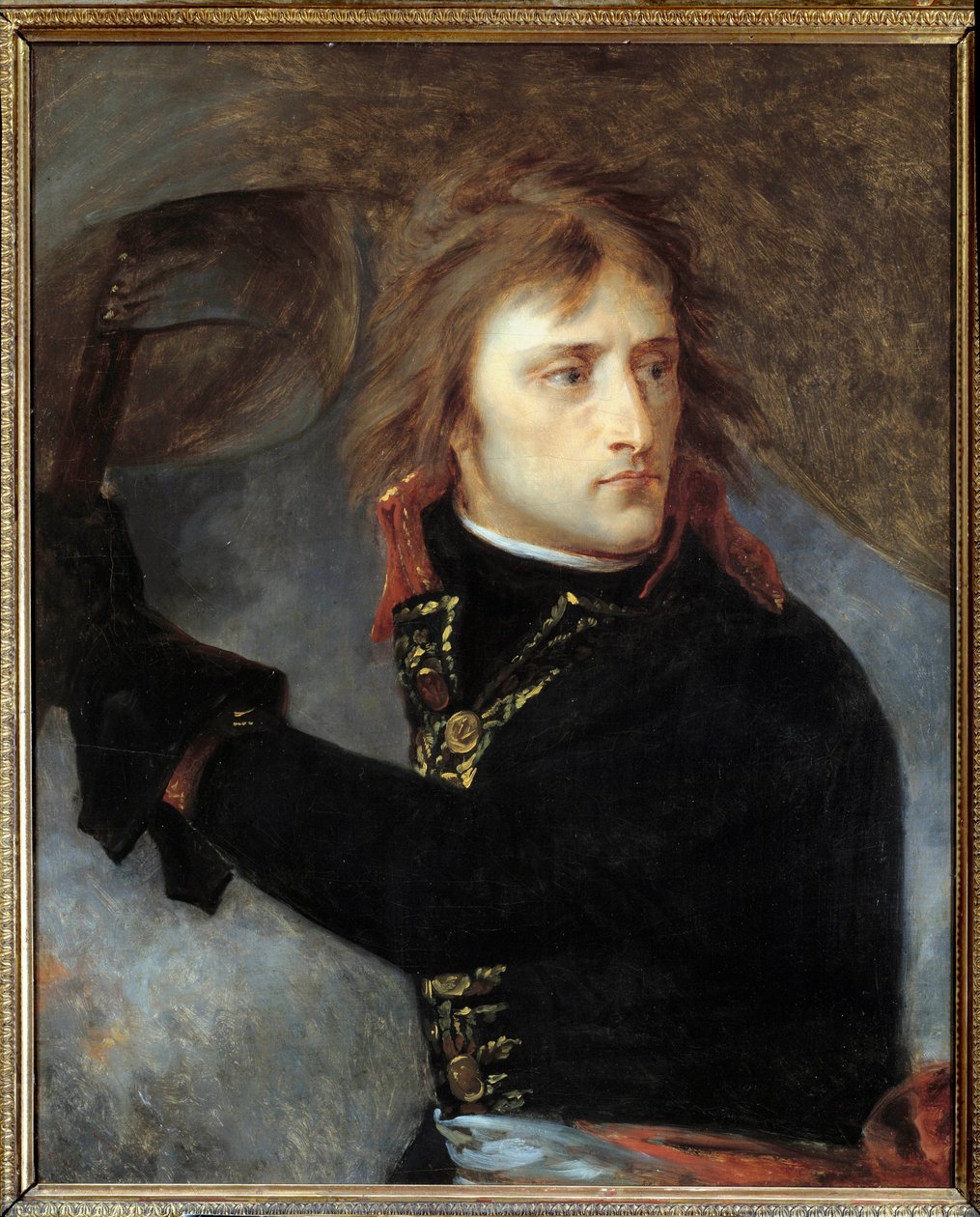 Retrato de Bonaparte (1769 - 1821) na ponte de Arcole 16 de novembro de Antoine Jean Gros