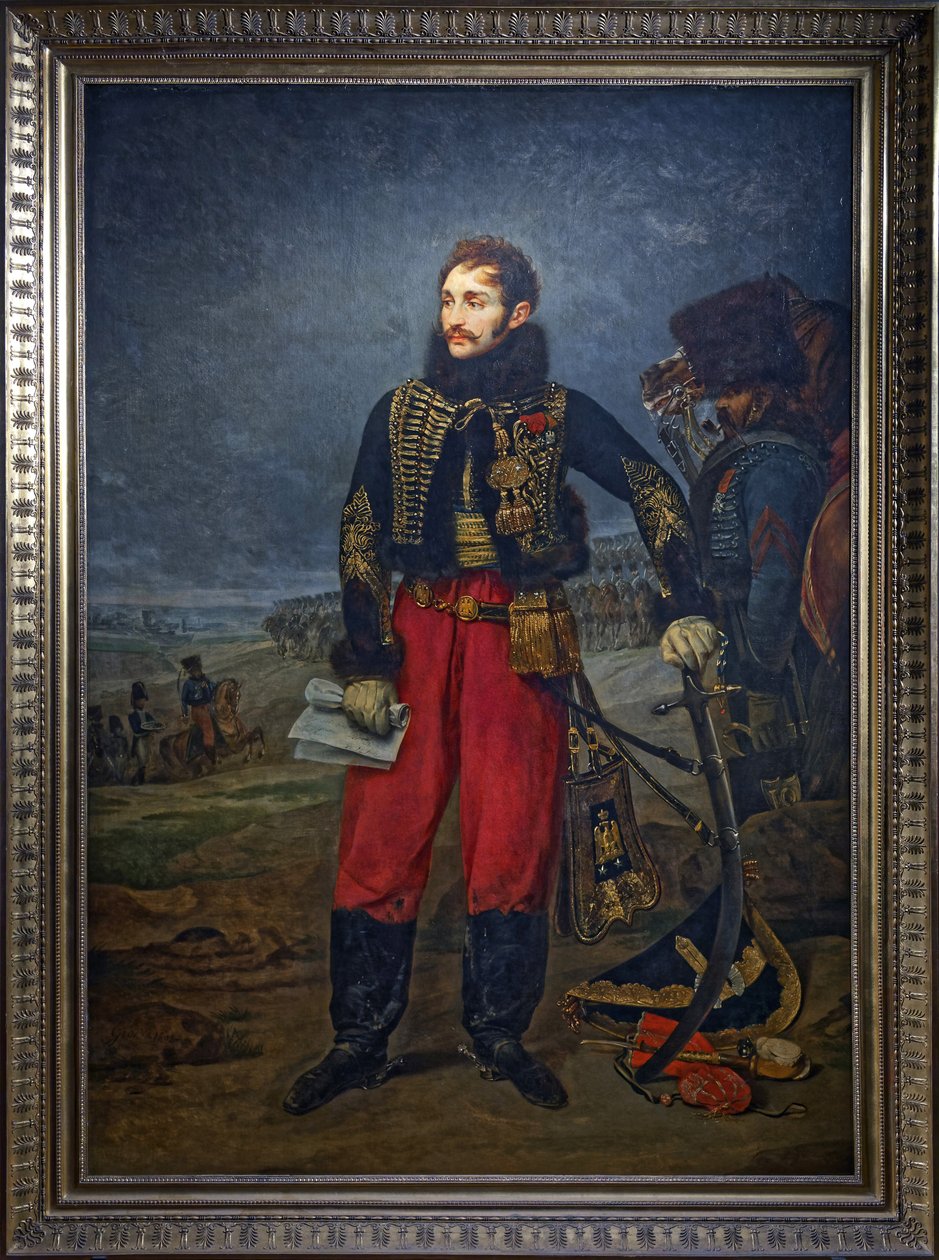Retrato do General Antoine Charles Louis de Lasalle recebendo a rendição da Guarnição de Stettin, 1808 de Antoine Jean Gros
