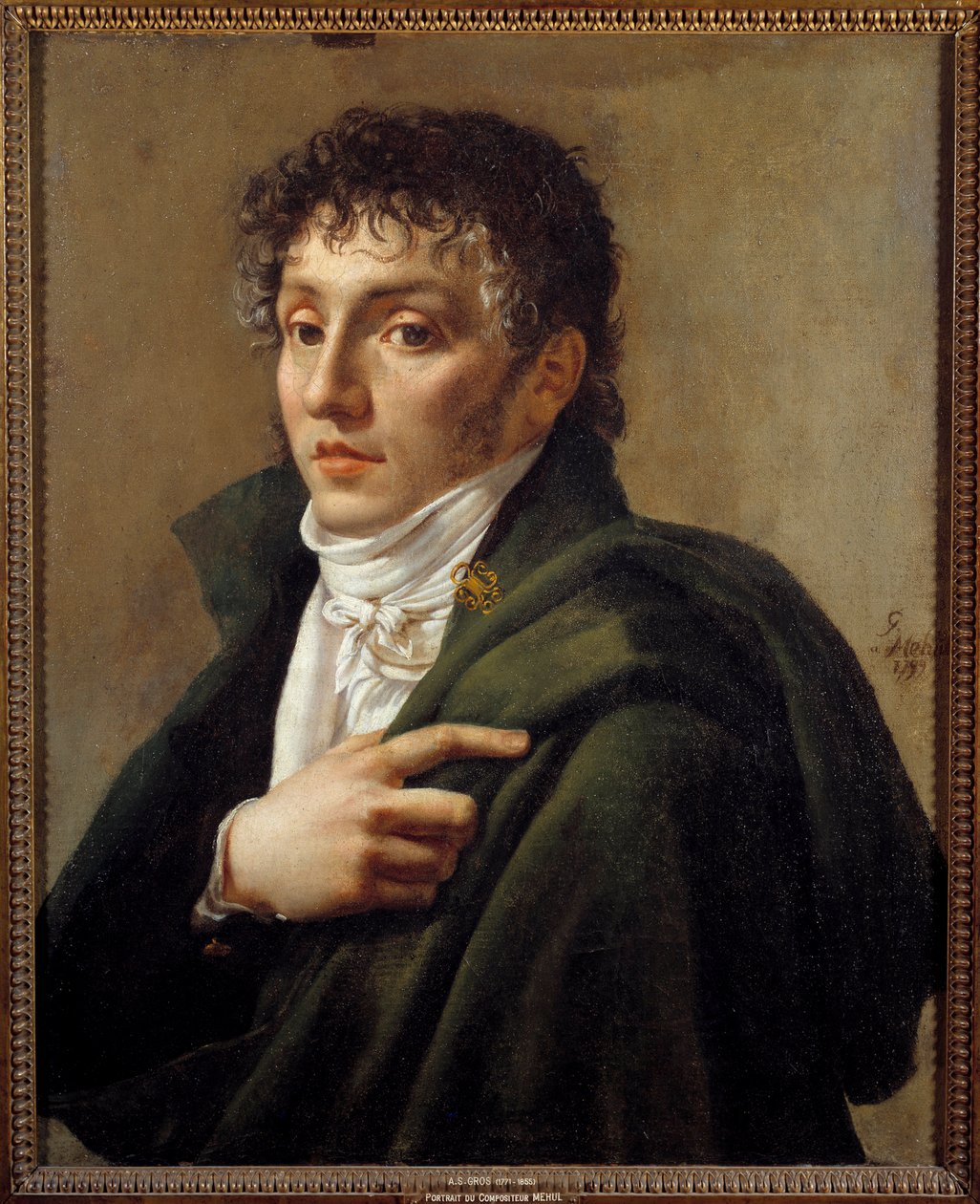 Retrato do compositor Etienne Mehul (1763-1817) Pintura de Antoine Jean Gros (1771-1835) 1799 Sol. 0,65x0,53 m Paris, Musee Carnavalet de Antoine Jean Gros