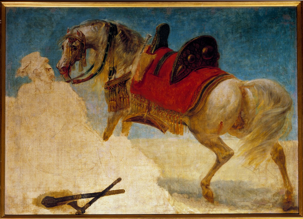 Estudo de arreios a cavalo Pintura por Antoine Jean Gros (1771-1835) Sol do século XIX. 0,97x1,3 m de Antoine Jean Gros