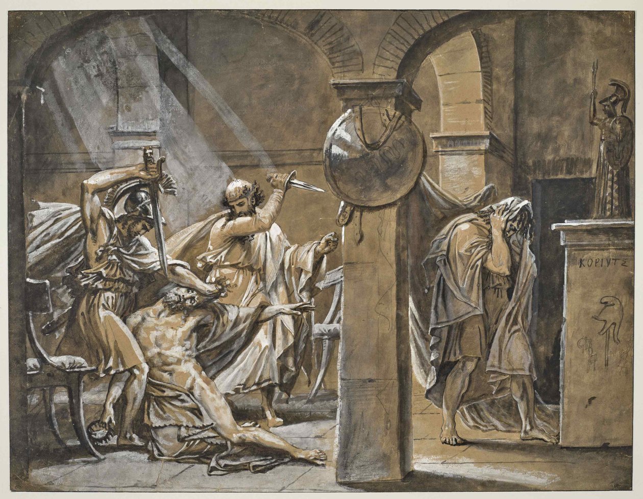 A Morte de Timófanes, 1842. de Antoine Jean Gros Baron