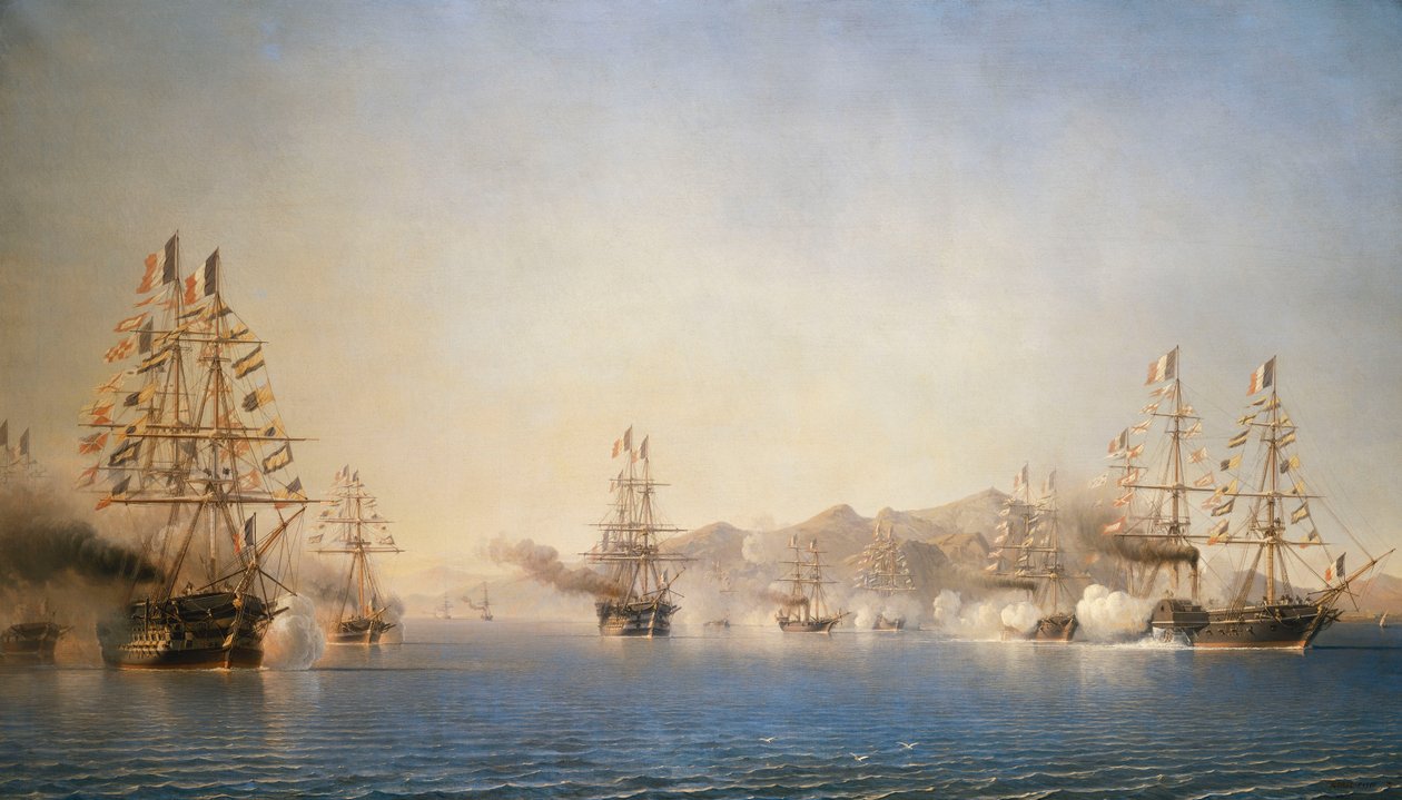 A chegada do Príncipe Presidente (Napoleão III) ao porto de Toulon, em 27 de Setembro de 1852 de Antoine Leon Morel Fatio