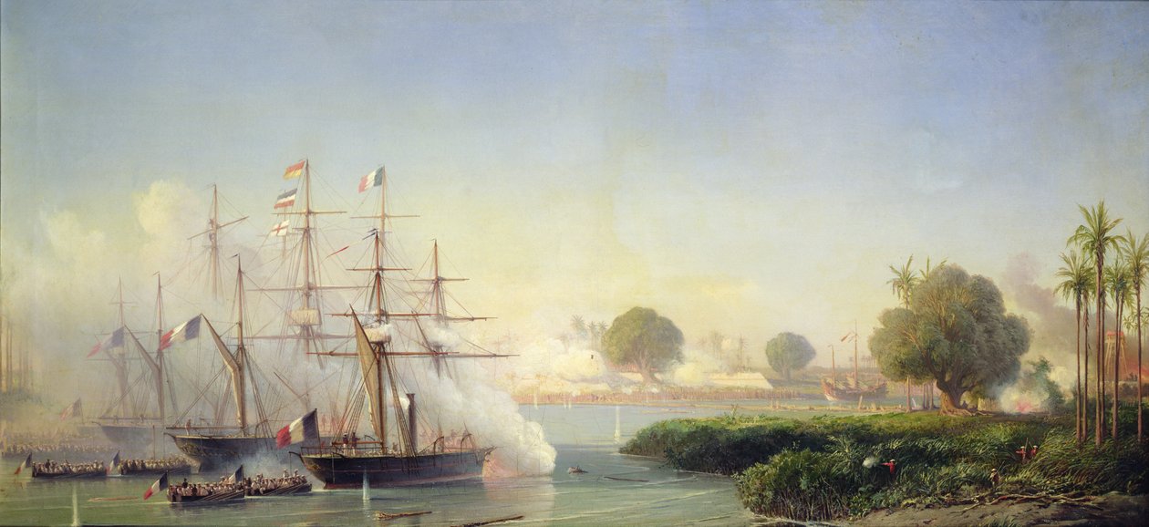 Assalto à Cidadela de Saigão pelo Vice-Almirante Rigault de Genouilly, 17 de Fevereiro de Antoine Leon Morel Fatio