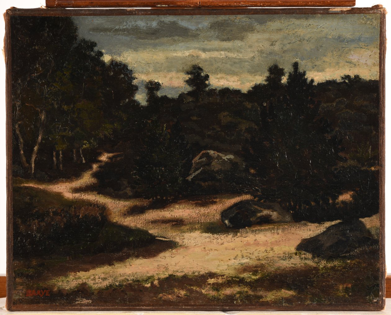 Francês: Chemin sableux en forêt de Fontainebleau de Antoine Louis Barye