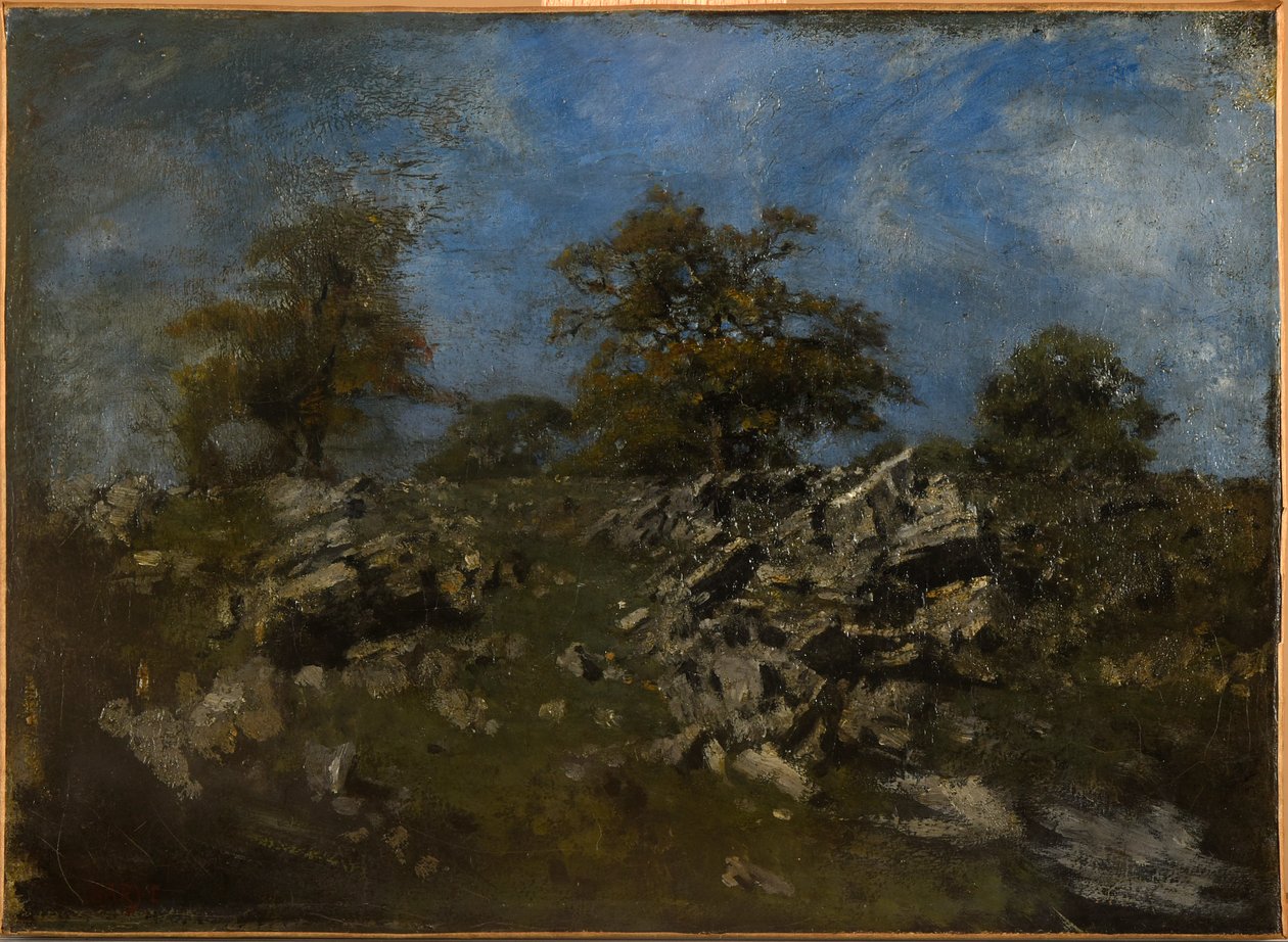 Paisagem com rocha de Antoine Louis Barye