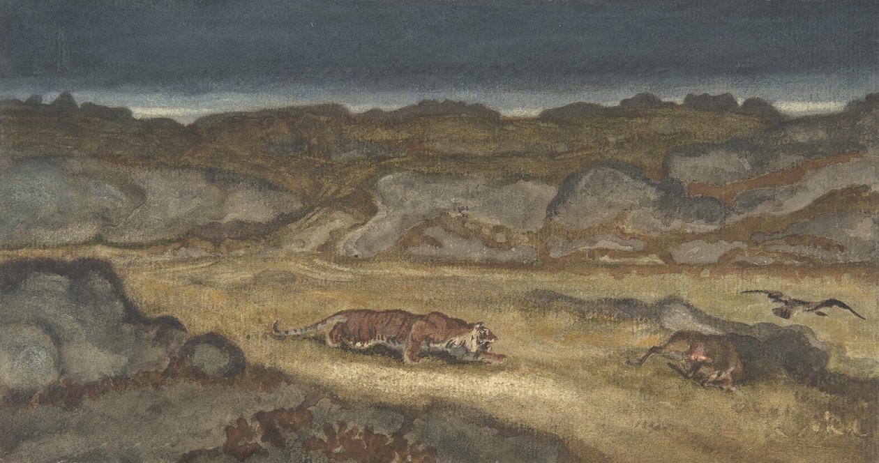 Tigre perseguindo presa ,. de Antoine Louis Barye
