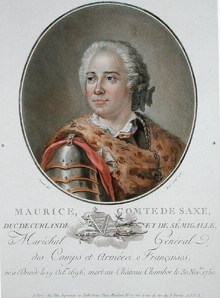 Maurice (1696-1750) Conde de Saxónia de Antoine Louis Francois (after) Sergent Marceau