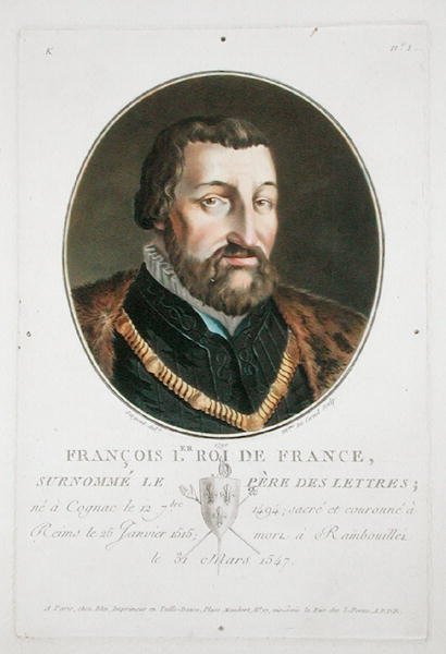 François I (1494-1547) Rei da França de Antoine Louis Francois Sergent Marceau