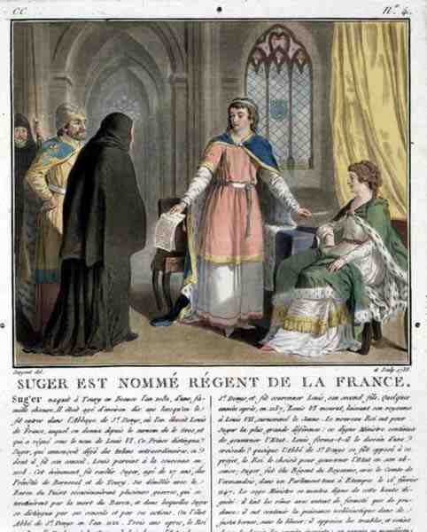 O Abade Suger (1082-1152) é nomeado Regente da França, 1788 de Antoine Louis Francois Sergent Marceau