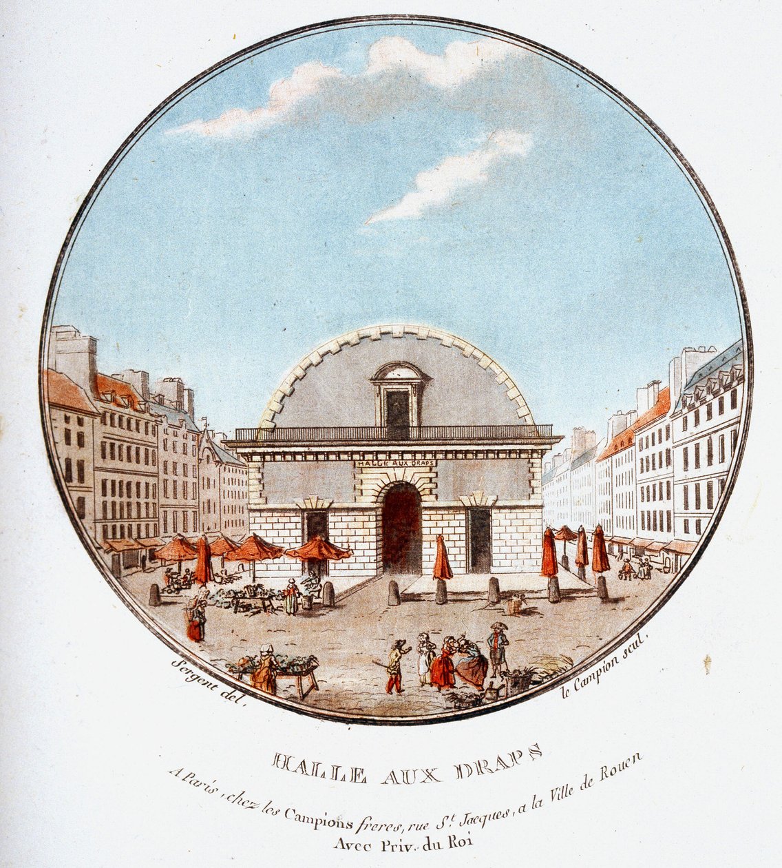 Em vista prittoresca dos principais edifícios de Paris pelo Sargento de Antoine Louis Francois Sergent Marceau
