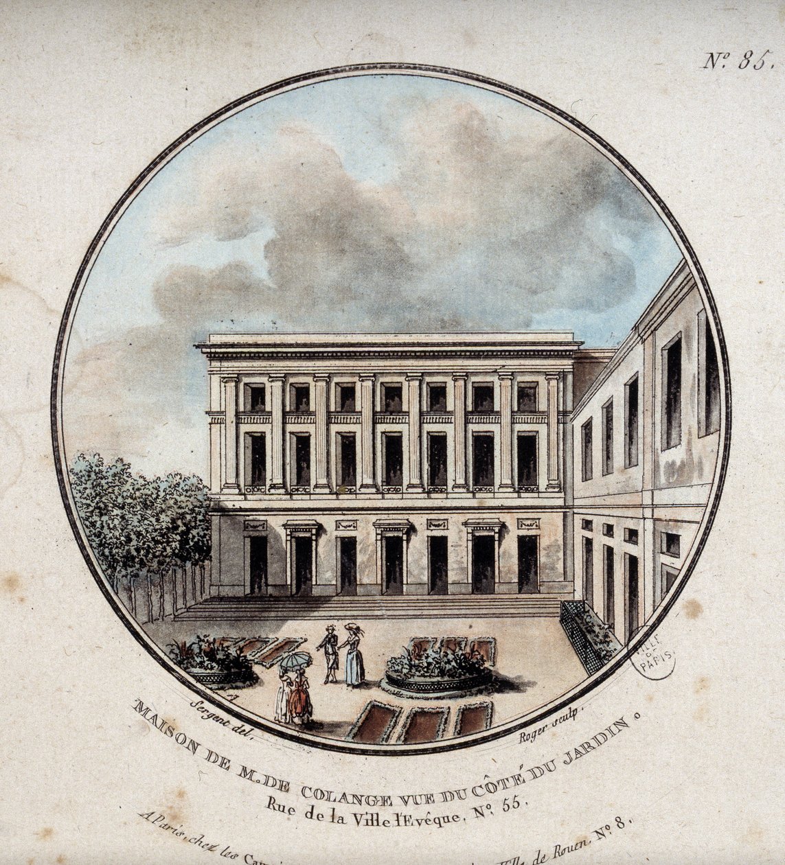 Maison de M. de Colange, vista do jardim (rue Ville-l