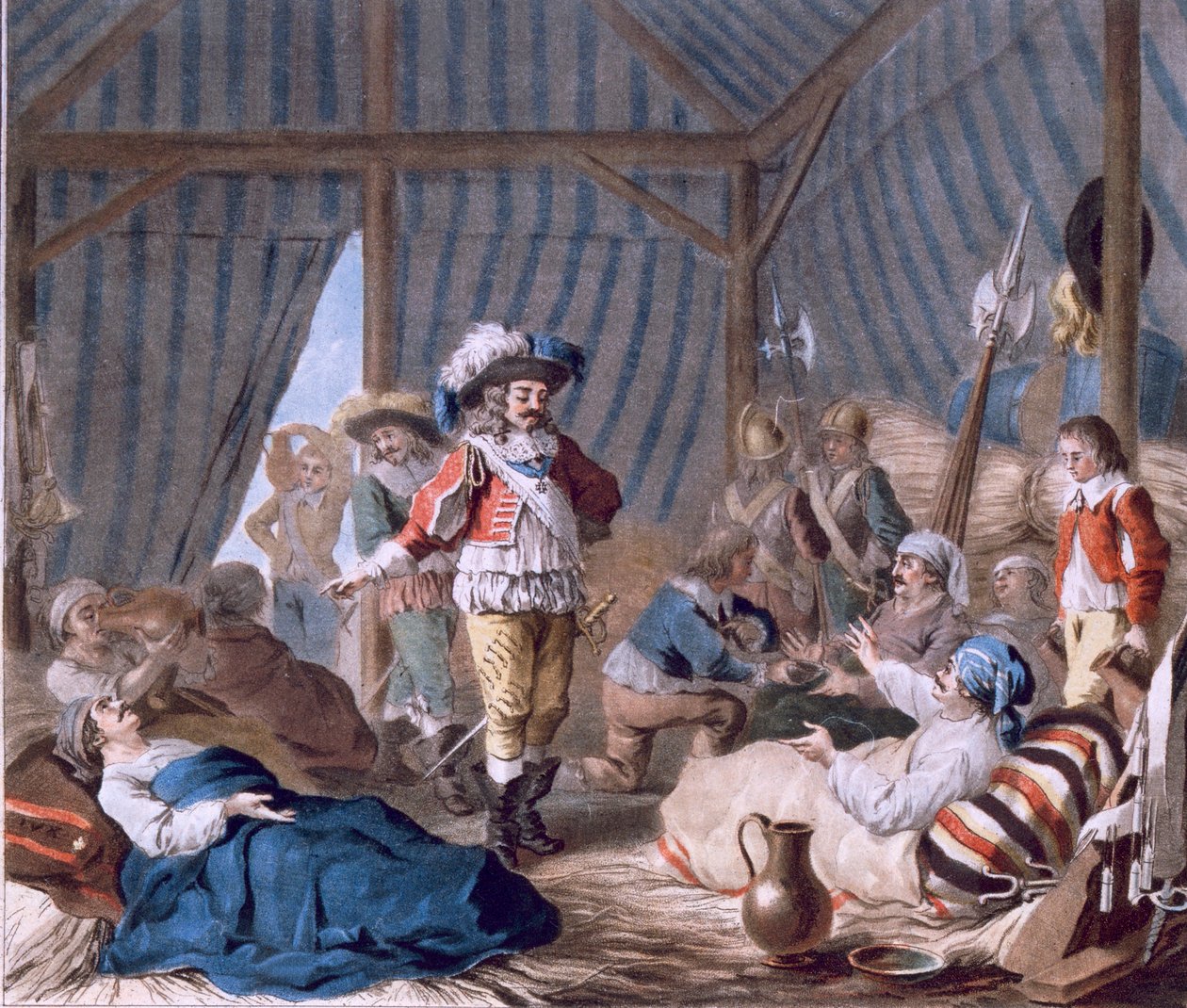 O Conde de Harcourt (1601-1666) mostra sua humanidade durante o cerco de Turim (1640), 1787 (ver também 169707) de Antoine Louis Francois Sergent Marceau