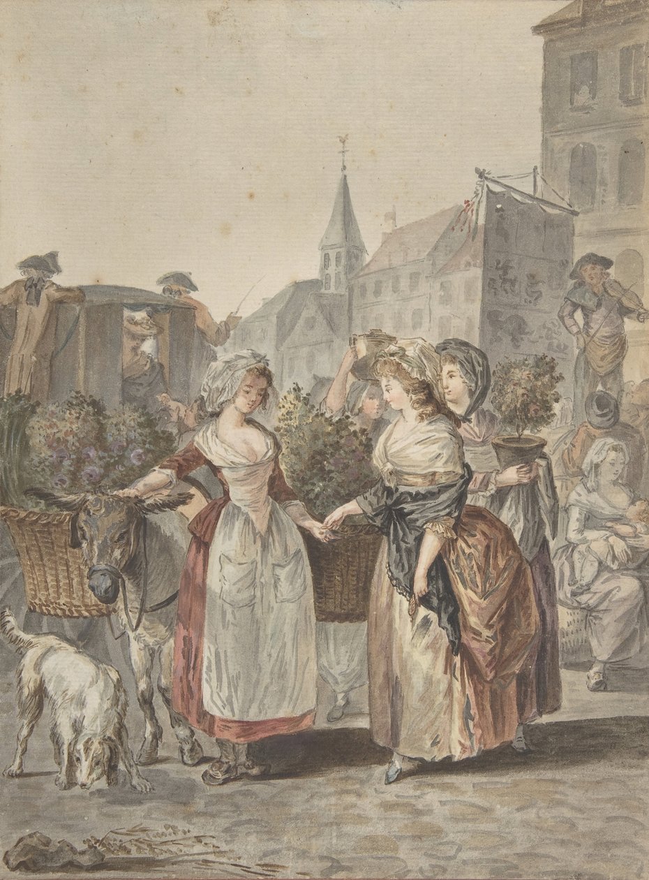 A Florista A Vendedora de Flores, s.d.. de Antoine Louis Francois Sergent Marceau