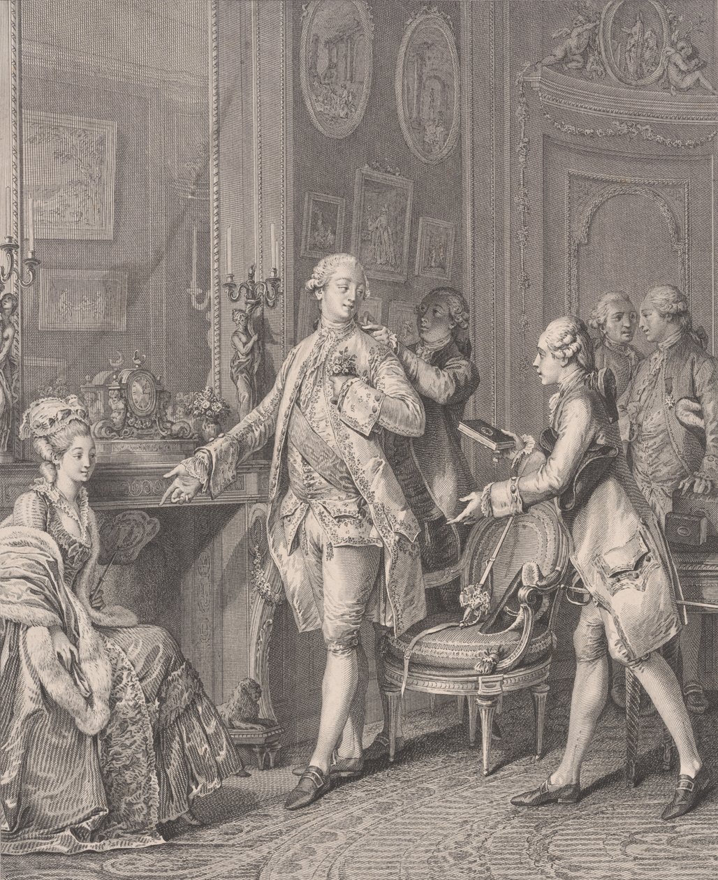 La Grande Toilette A Padroeira, de Le Monument du Costume, 1777. de Antoine Louis Romanet