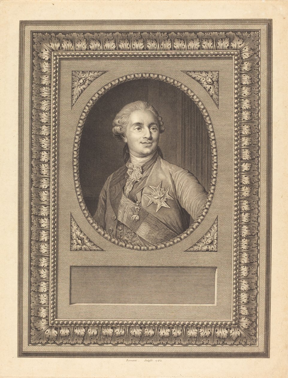 Luís XVI, rei da França de Antoine Louis Romanet after Joseph Siffred Duplessis