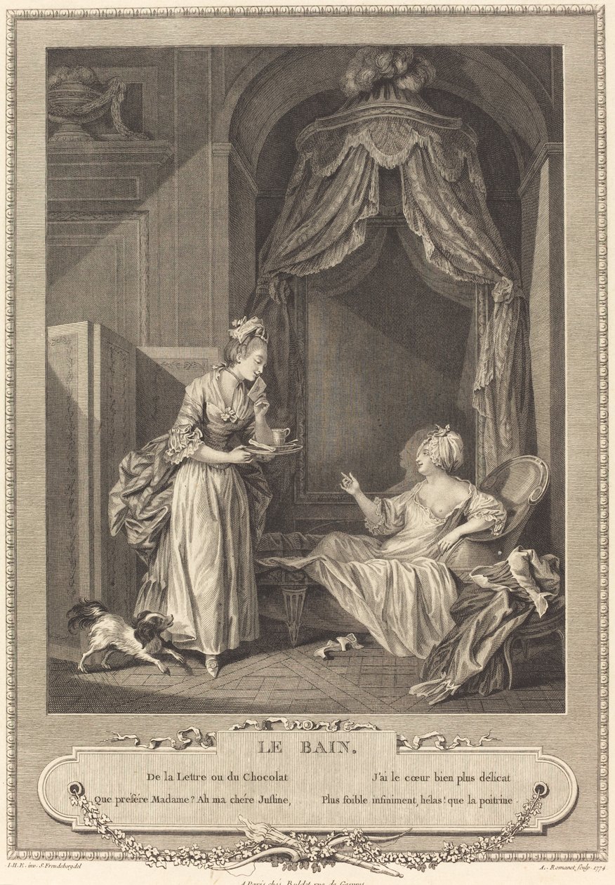 Le Bain de Antoine Louis Romanet after Sigmund Freudenberger