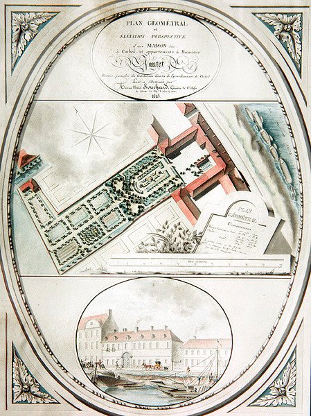 Planta da casa e jardim de M. Pantet de Antoine Marie Souchard