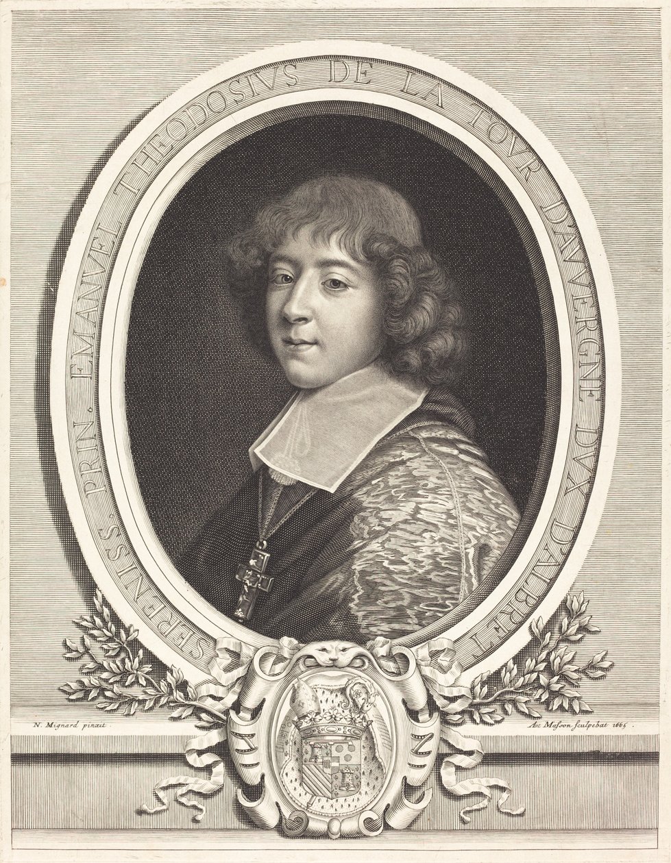 Cardeal de Bouillon de Antoine Masson after Nicolas Mignard