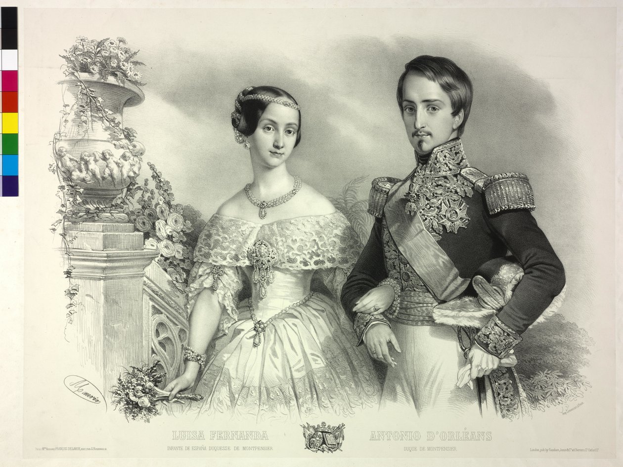 A Infanta de Espanha com o seu marido Antoine d