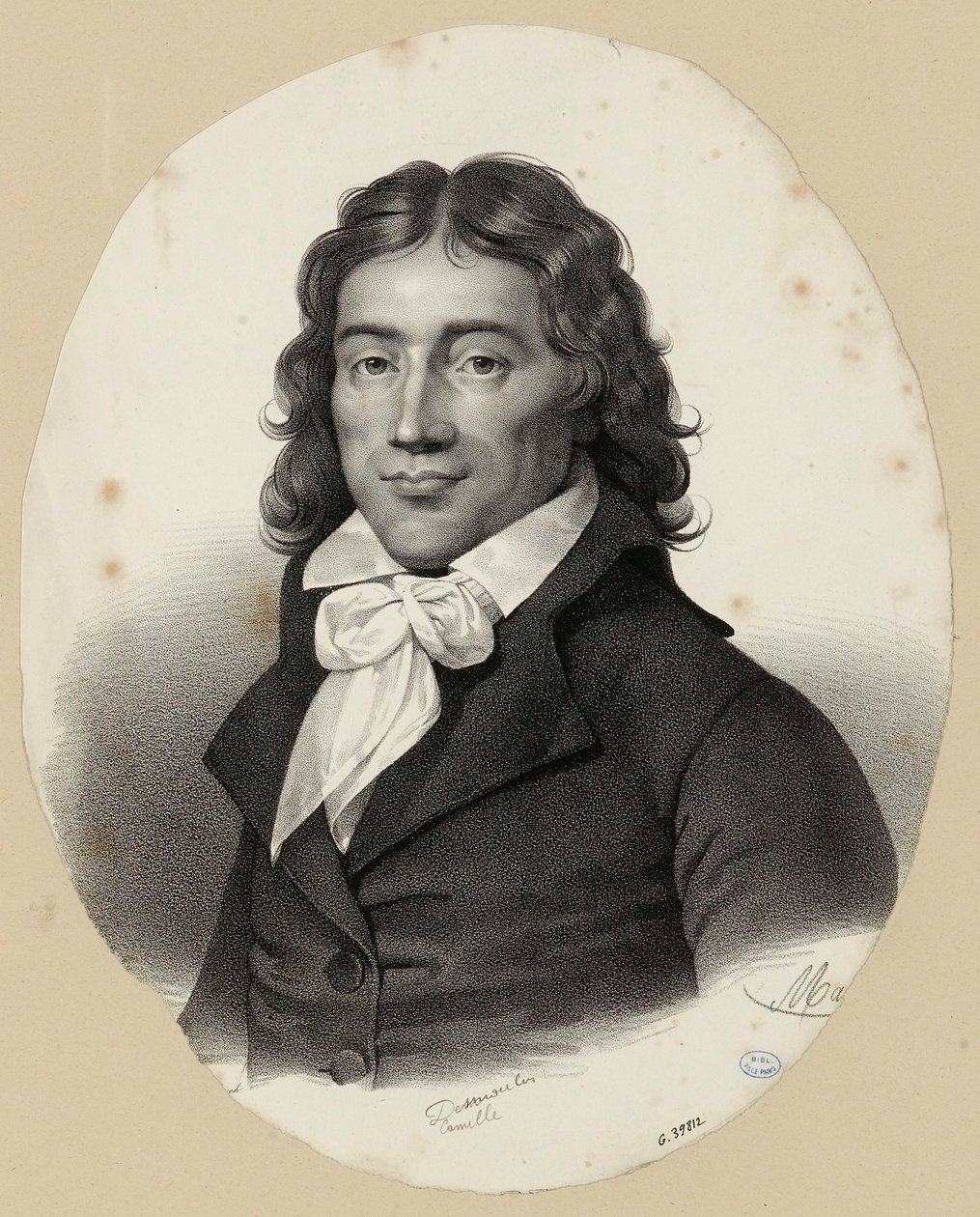Retrato de Camille Desmoulins de Antoine Maurin