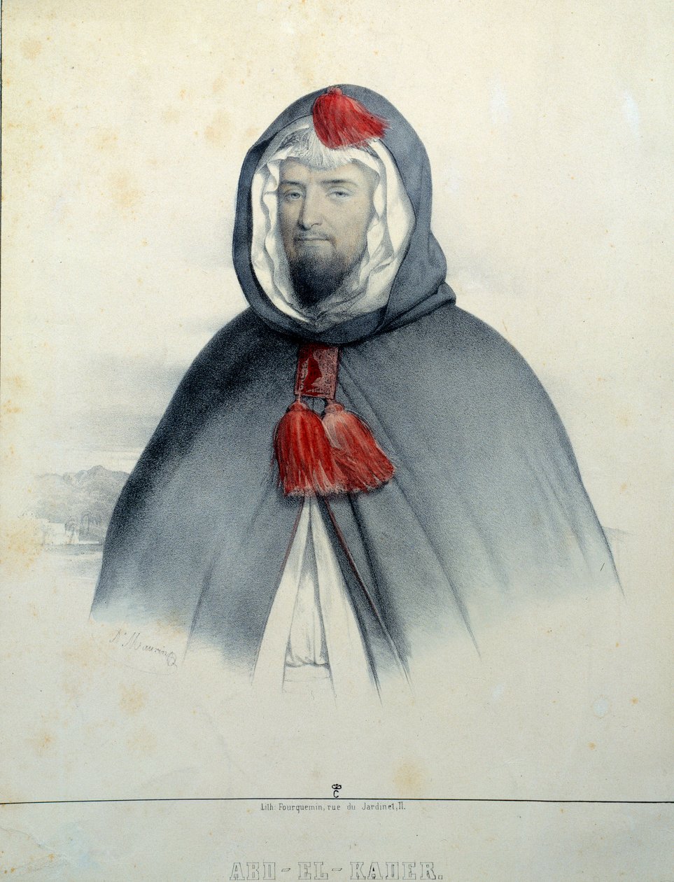Retrato de Abd El Kader (Abd-El-Kader de Antoine Maurin