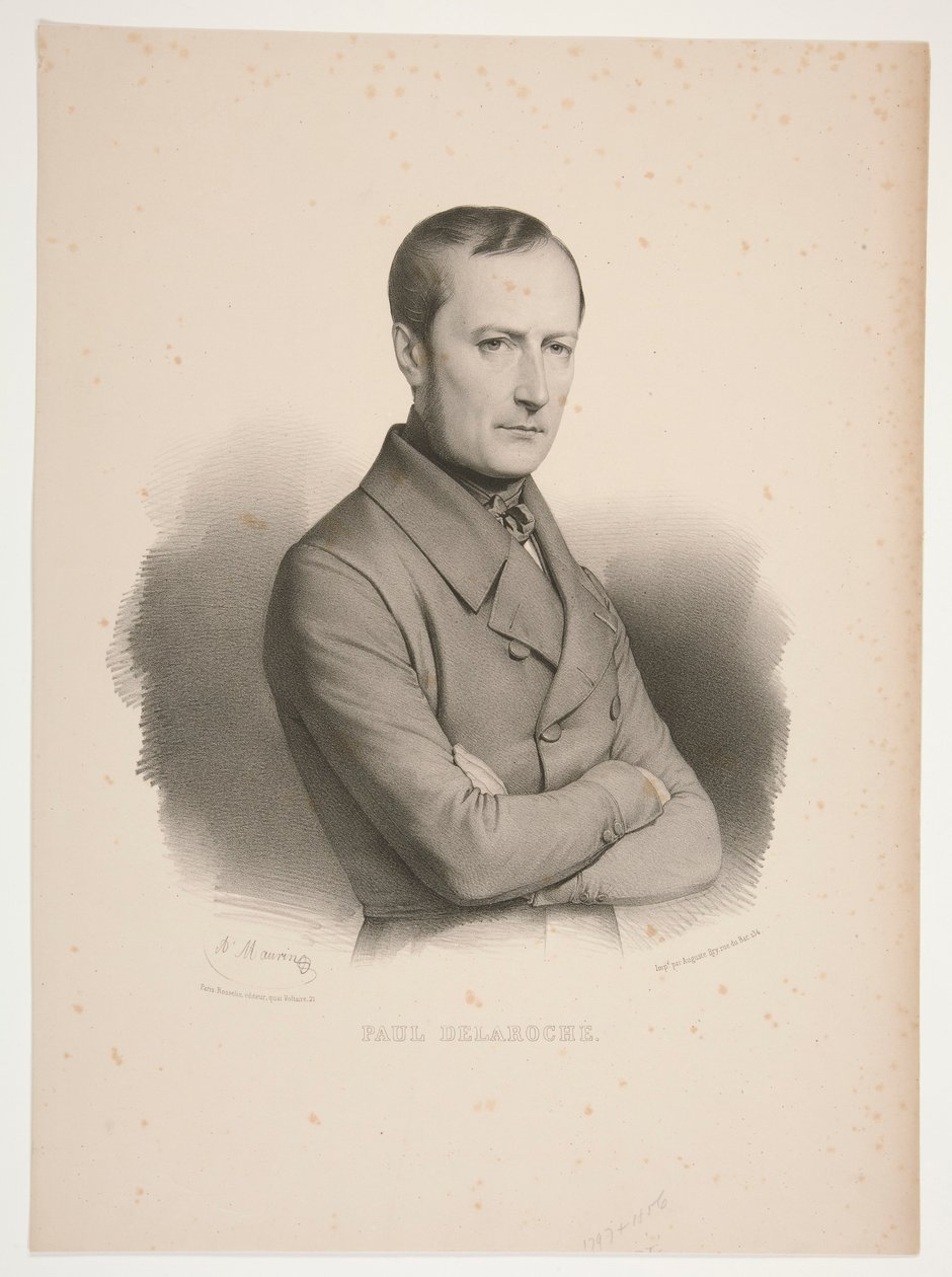 Retrato de Paul Delaroche de Antoine Maurin