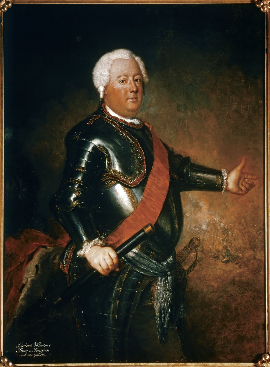FRIEDRICH WILHELM I: Rei da Prússia (1688-1740), depois de 1733 (óleo sobre tela) de Antoine Pesne
