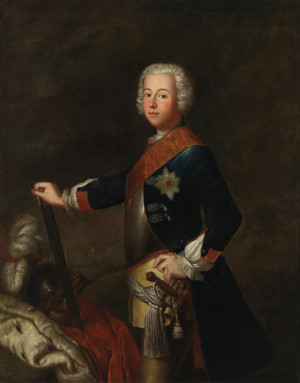 Retrato de Frederico II da Prússia como príncipe herdeiro de Antoine Pesne