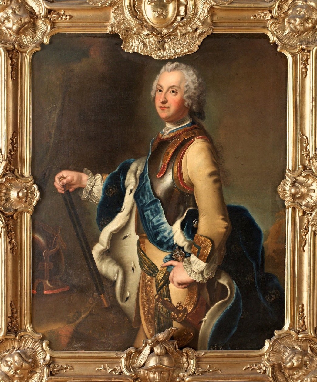 Retrato de Adolph Frederick, Príncipe Herdeiro da Suécia de Antoine Pesne