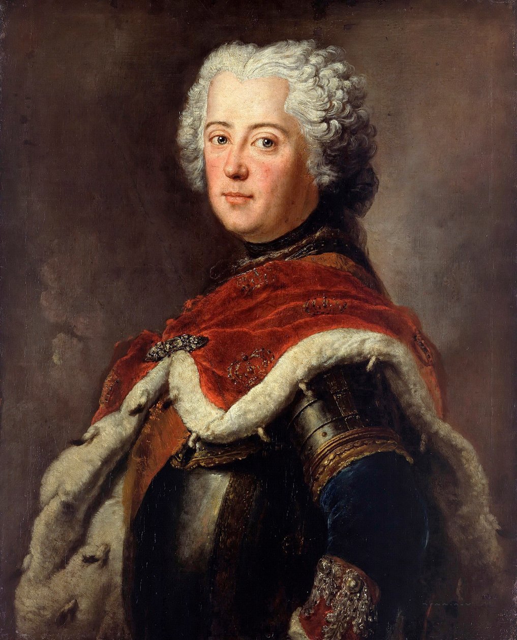 Retrato de Frederick II da Prússia (Frederic II de Prusse, dit le Grand de Antoine Pesne