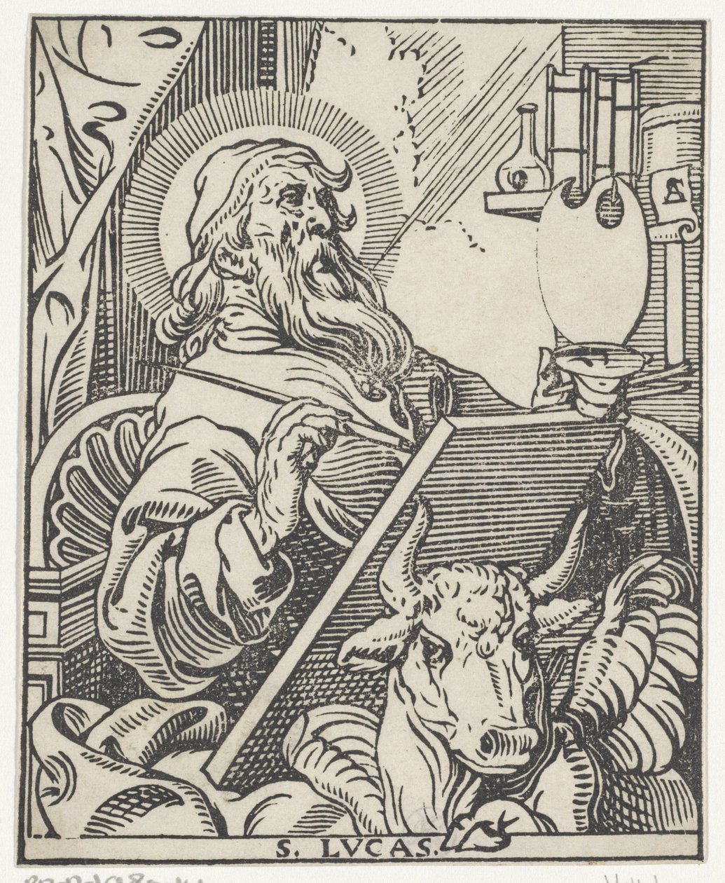 Luke, o evangelista
Os quatro evangelistas (título da série) de Antoine Sallaert